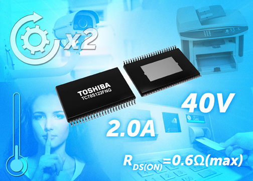 Toshiba launches bipolar 2-Channel Stepping motor driver with max ratings of 40V and 2.0A